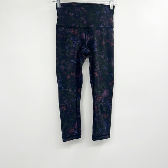 Lululemon Wunder Under Crop Hi-Rise Frozen Flourish Multi size 4 - Picture 11 of 13